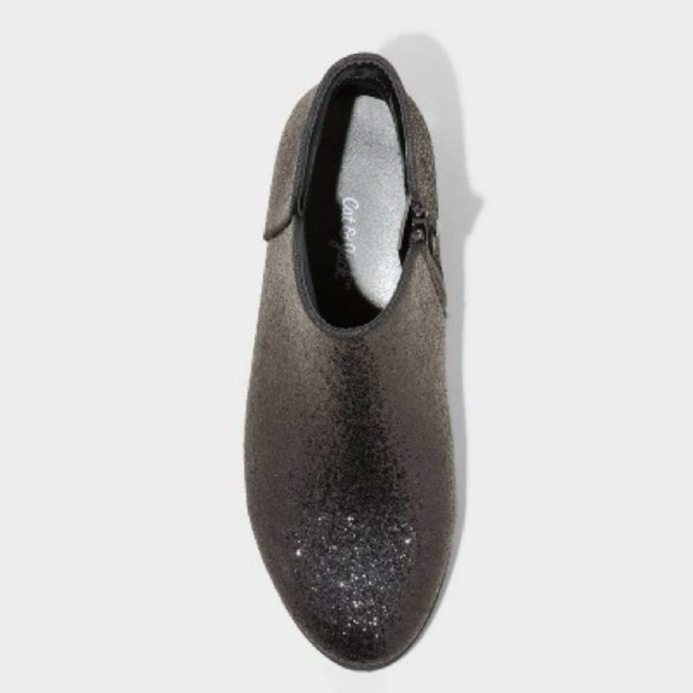 Kids' Bree Glitter Boots - Cat & Jack™ Black Size 1 - Picture 3 of 6